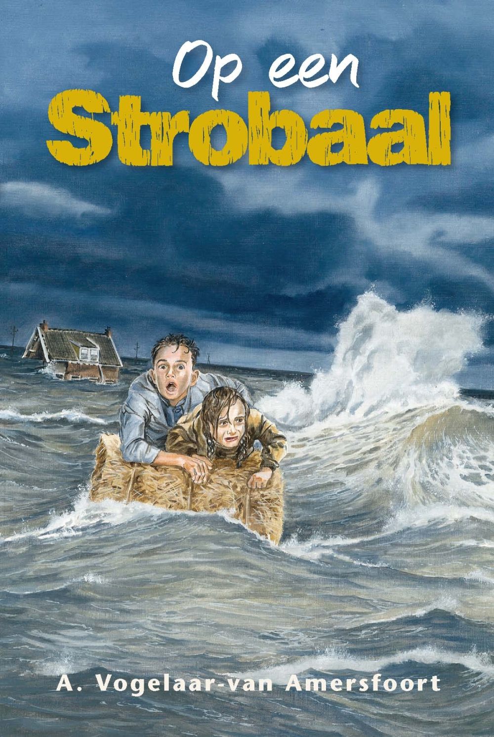 Op een strobaal